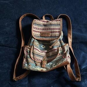 UNIONBAY Blue and Brown Bohemian Backpack